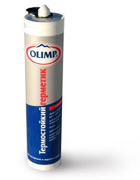 Герметик OLIMP огнеупорный черный, 290 мл