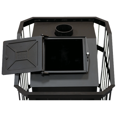 Печь банная СИБИРЬ с закрытой каменкой (возможность установки бокового теплообменника) (НМК)5