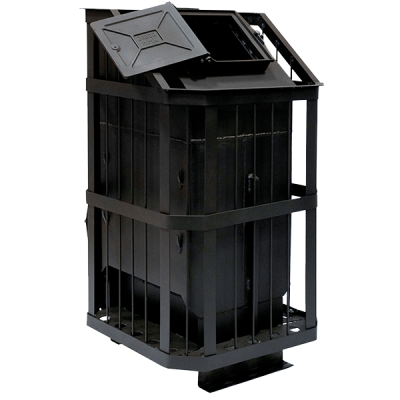 Печь банная СИБИРЬ с закрытой каменкой (возможность установки бокового теплообменника) (НМК)2