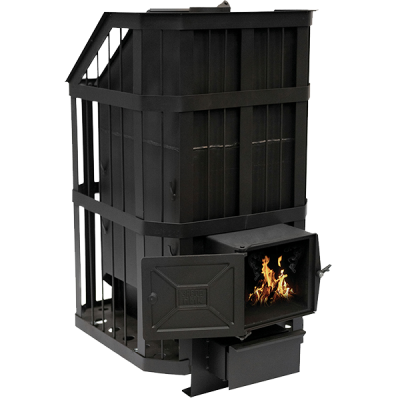 Печь банная СИБИРЬ с закрытой каменкой (возможность установки бокового теплообменника) (НМК)4