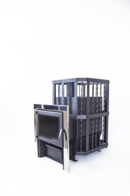 Печь банная КАТУНЬ со стеклом 350х250 (сетка; возможность установки бокового теплообмен (НМК)