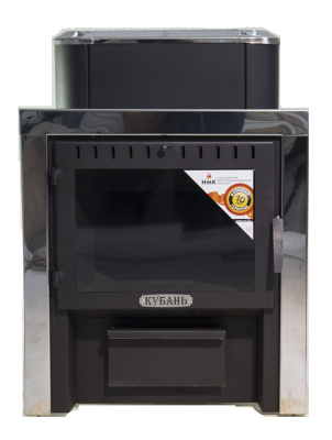 Печь банная КУБАНЬ со стеклом 350х250 (возможность установки бокового теплообменника) (НМК)4