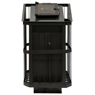 Печь банная СИБИРЬ с закрытой каменкой (возможность установки бокового теплообменника) (НМК)